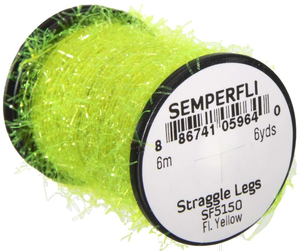Semperfli Straggle Legs Sf5150 Fluorescent Yellow Fly Tying Materials (Pack Size 600cm)